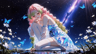 星空花野粉发少女