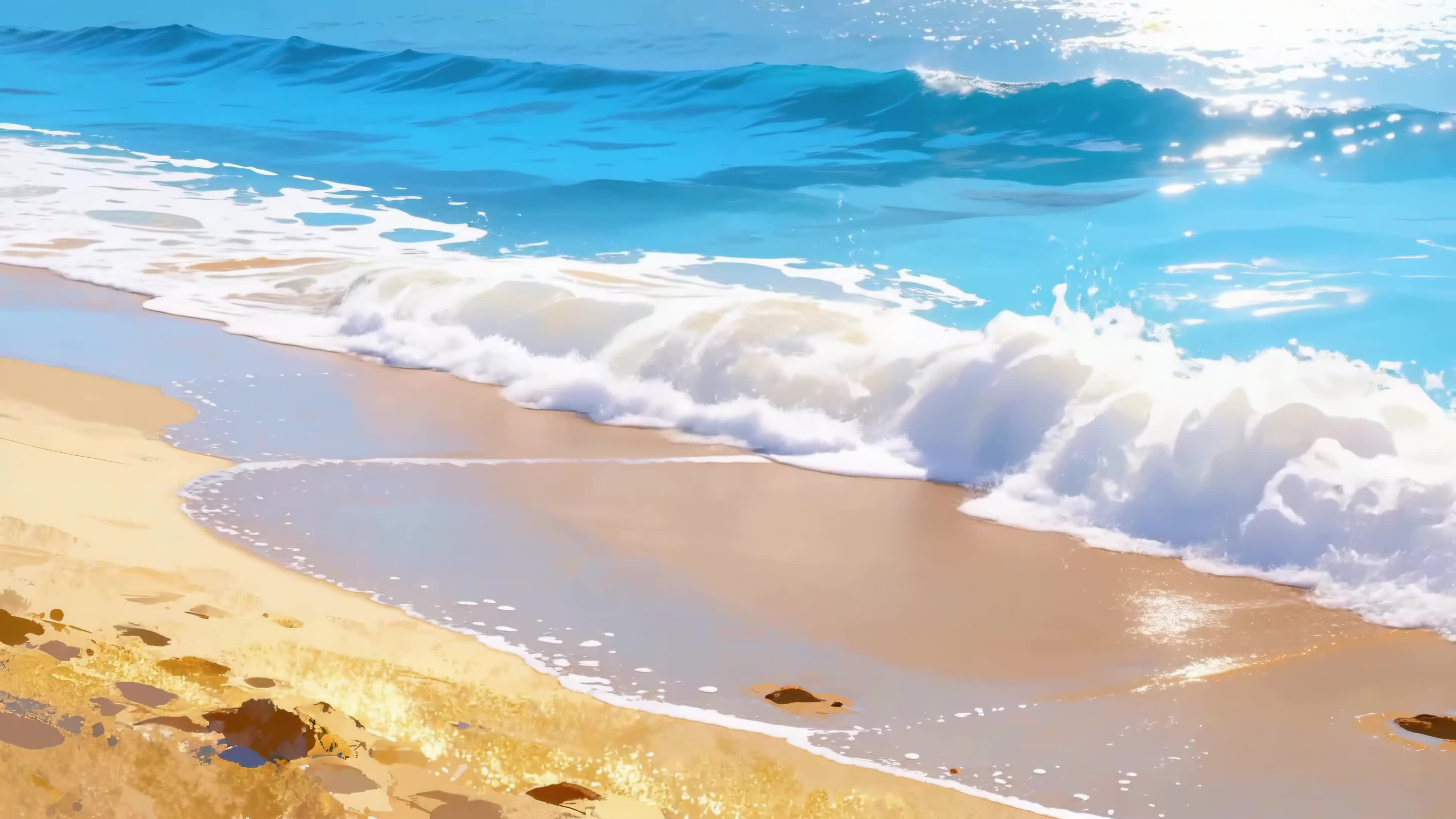 晴日沙滩海浪