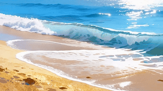 晴日沙滩海浪