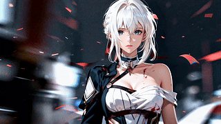 银发飒爽少女