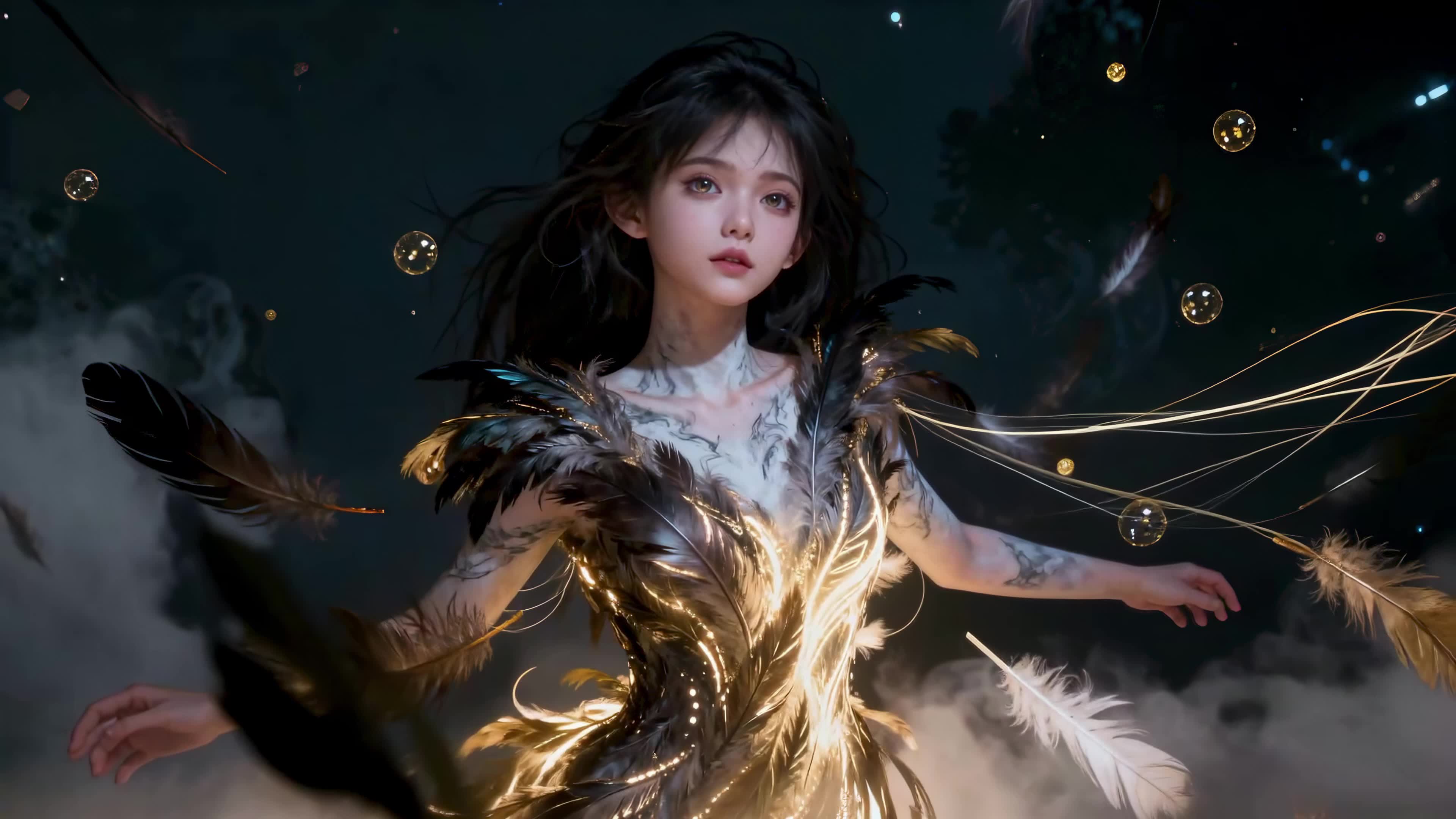 鎏金羽衣少女