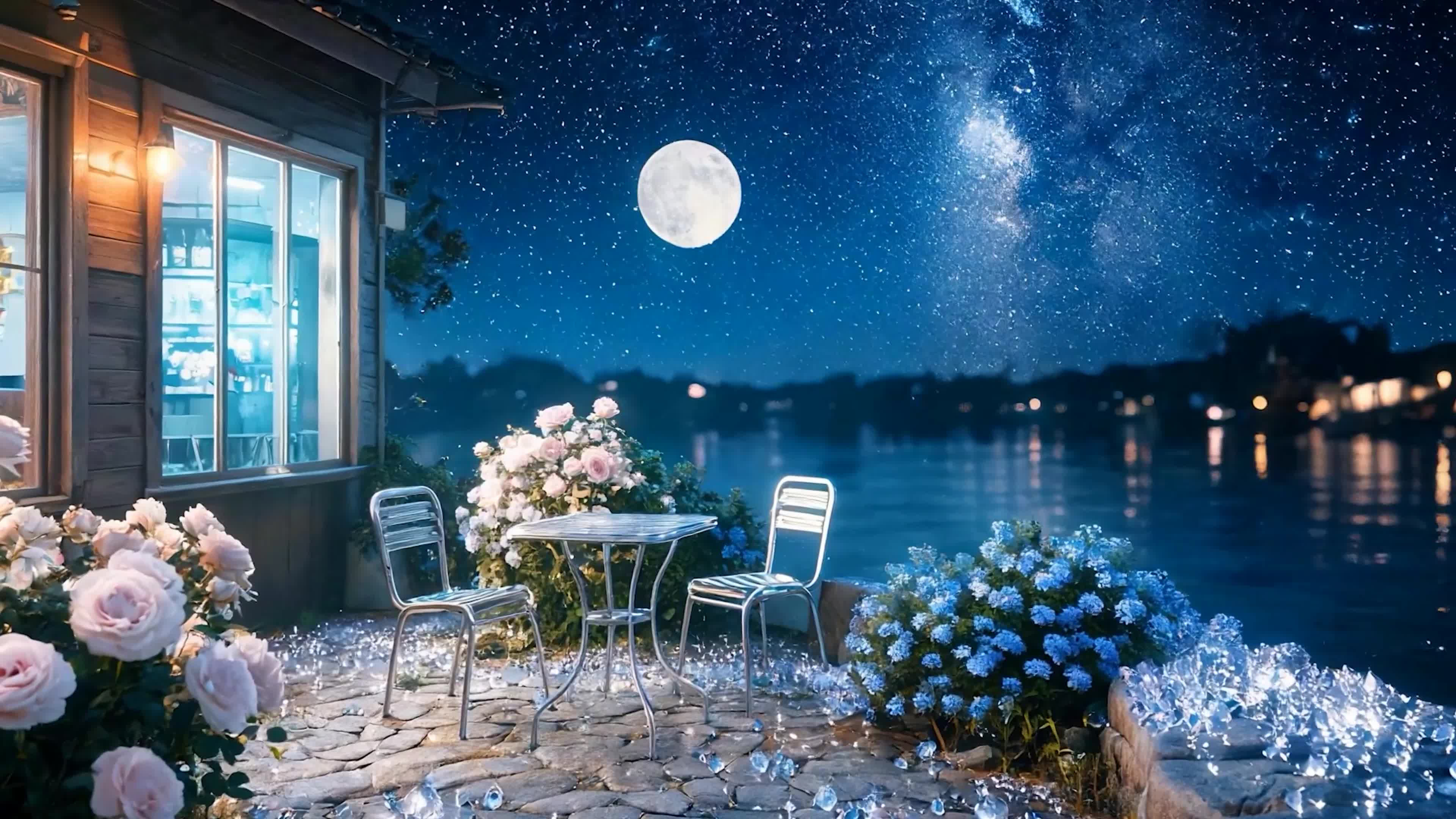 夜景大海