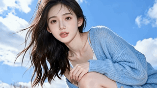 蓝天下的清纯少女