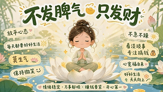 不发脾气 只发财