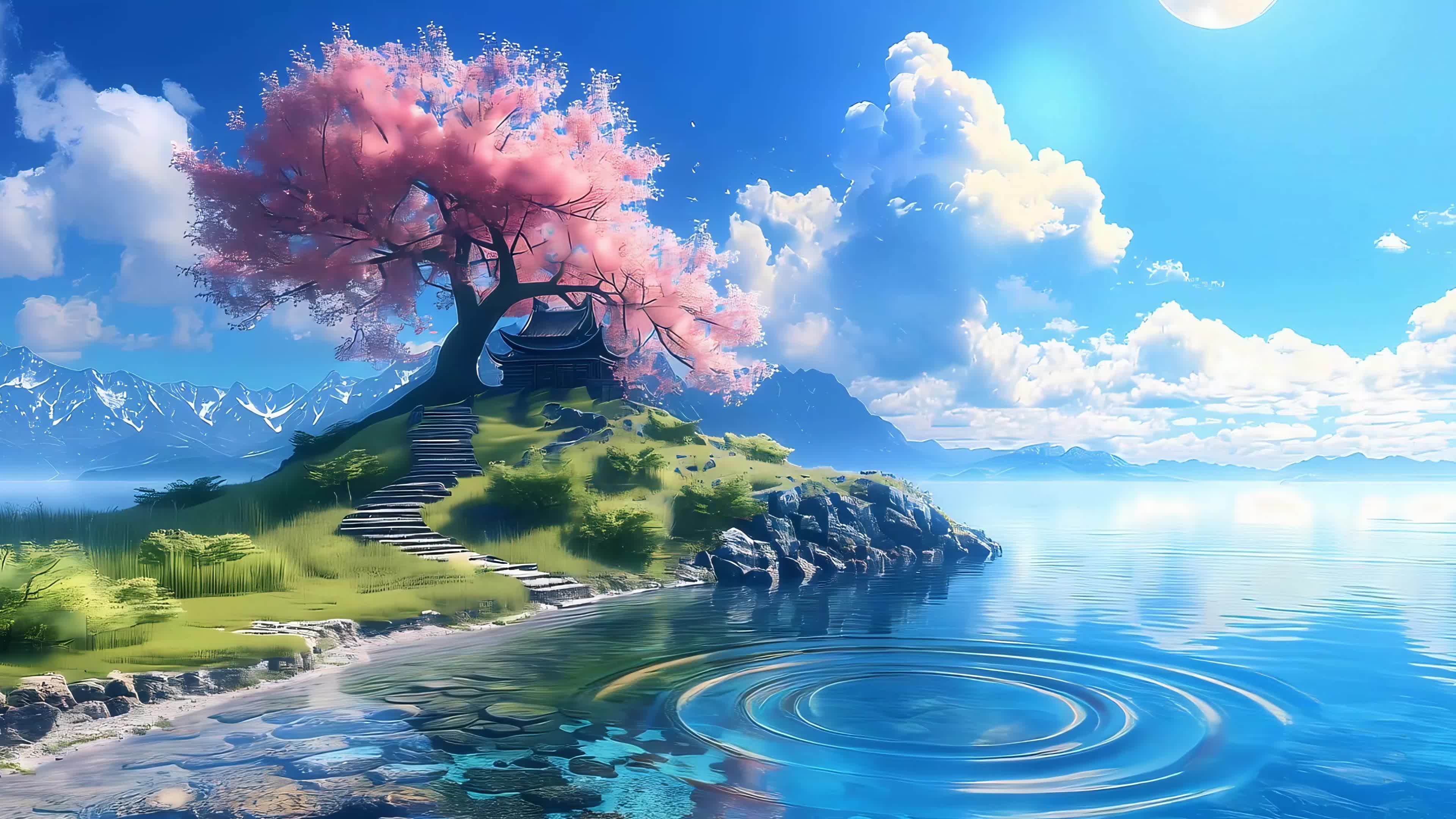 湖边美丽风景