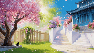 楼梯前的美景