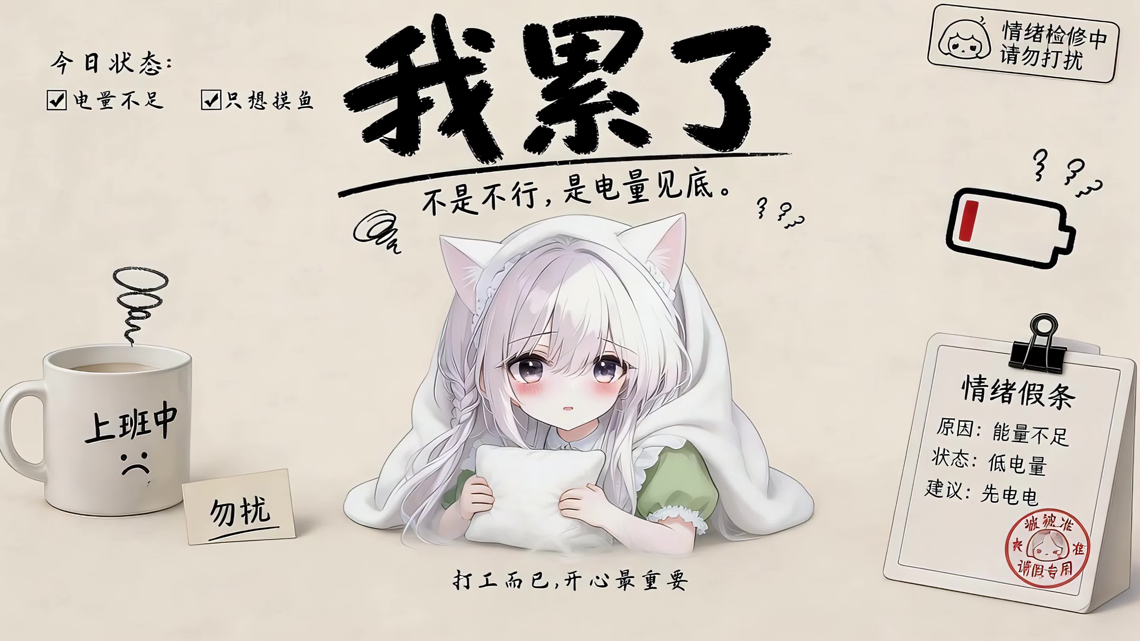 我累了