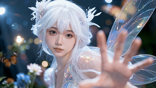 银发幻彩精灵少女