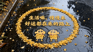 雨天桂花暖心寄语