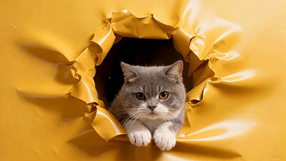 开心活力小猫咪