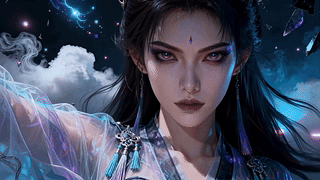 蓝调幻紫古风美人