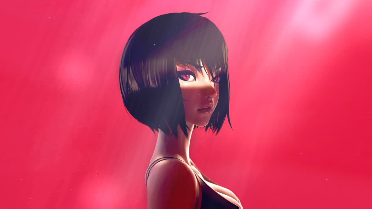 黑发短发女孩
