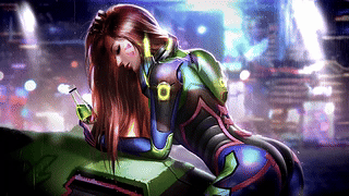 dva 守望先锋 赛博朋克 女孩