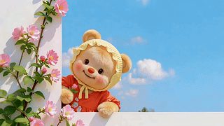 墙角的小熊