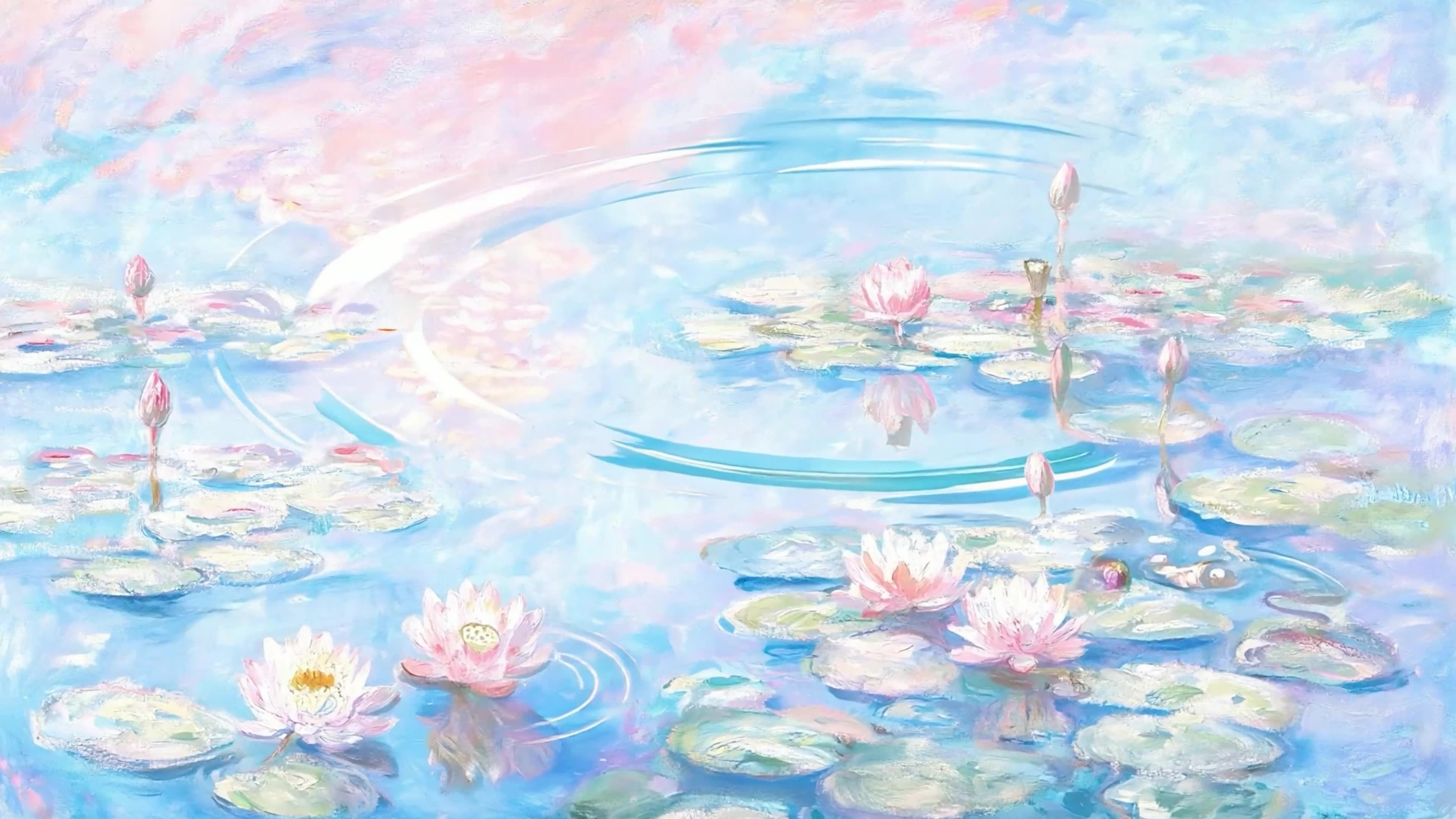 池塘荷花