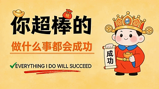 你超棒的做什么都会成功