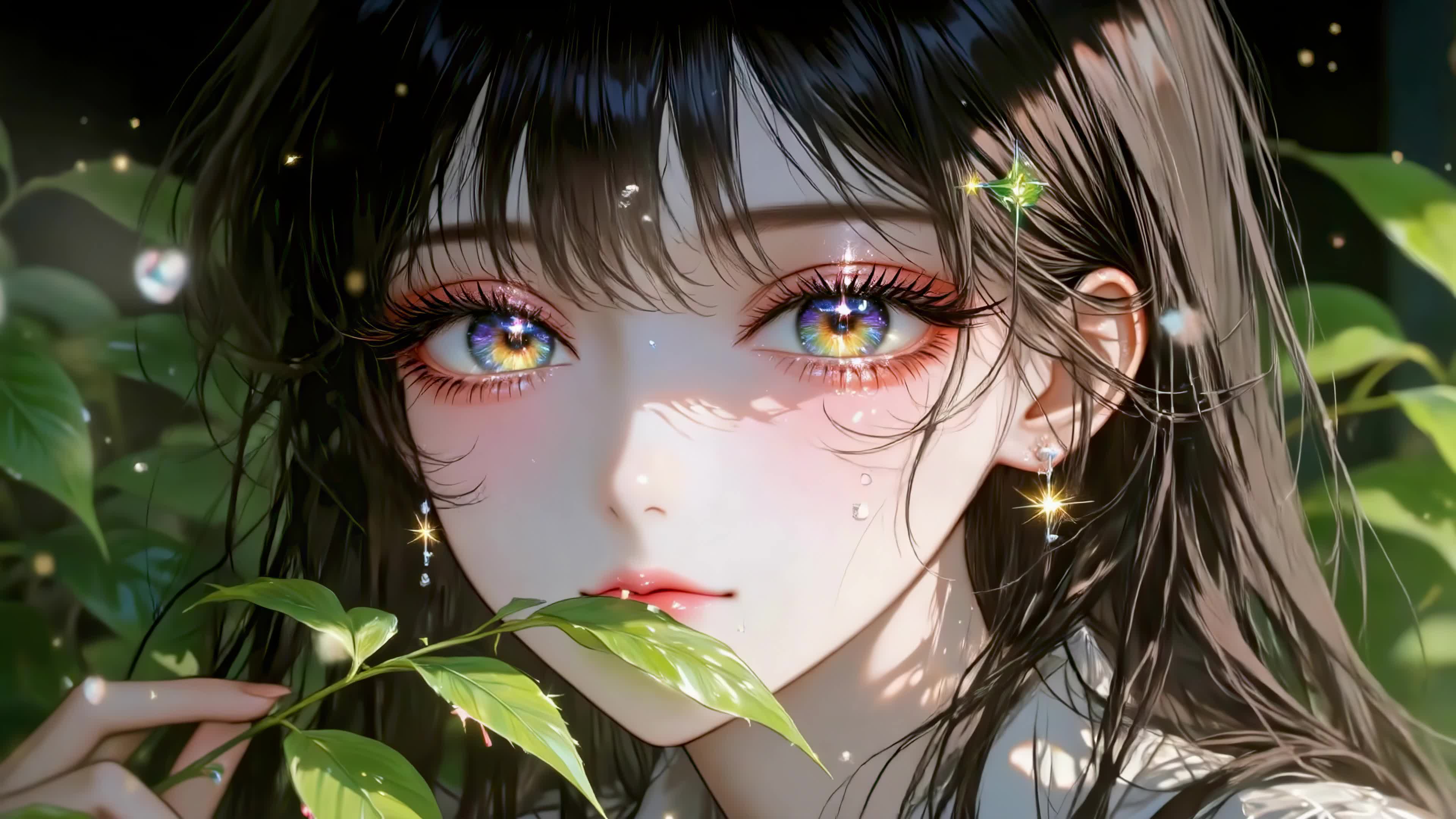 林间彩瞳少女