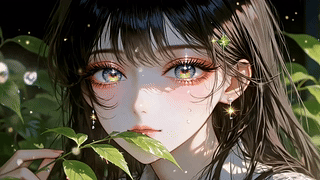 林间彩瞳少女