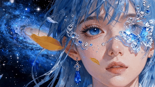 蓝发星海蝶梦少女