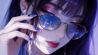 墨镜美女