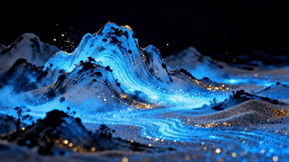 发光的山