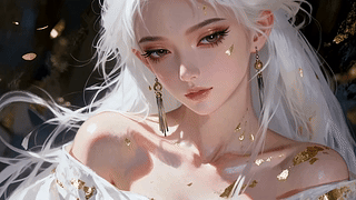 白发鎏金精致少女
