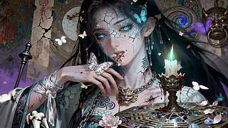 裂瓷国风神秘美人