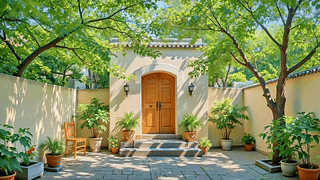 静谧绿荫小院