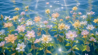 水面繁花 波光熠熠