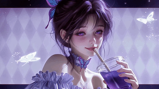 紫调蝴蝶少女