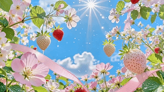 晴空草莓花野