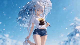 撑伞女孩