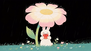 花下小兔