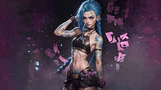 动漫女孩 英雄联盟 Jinx