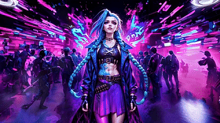 动漫女孩 Jinx 英雄联盟