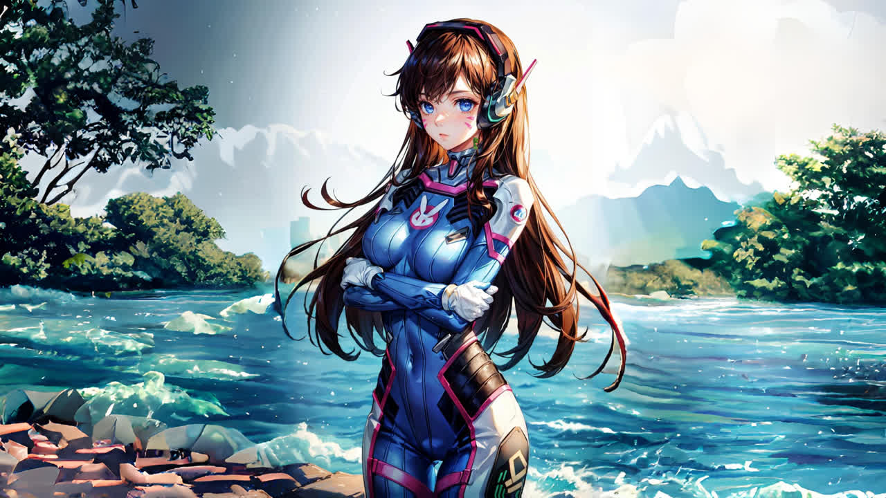动漫女孩 D.VA 守望先锋