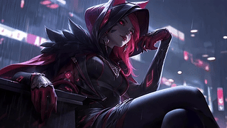 xayah 英雄联盟 赛博朋克