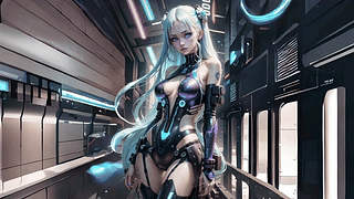 动漫女孩 宇宙飞船 超高清
