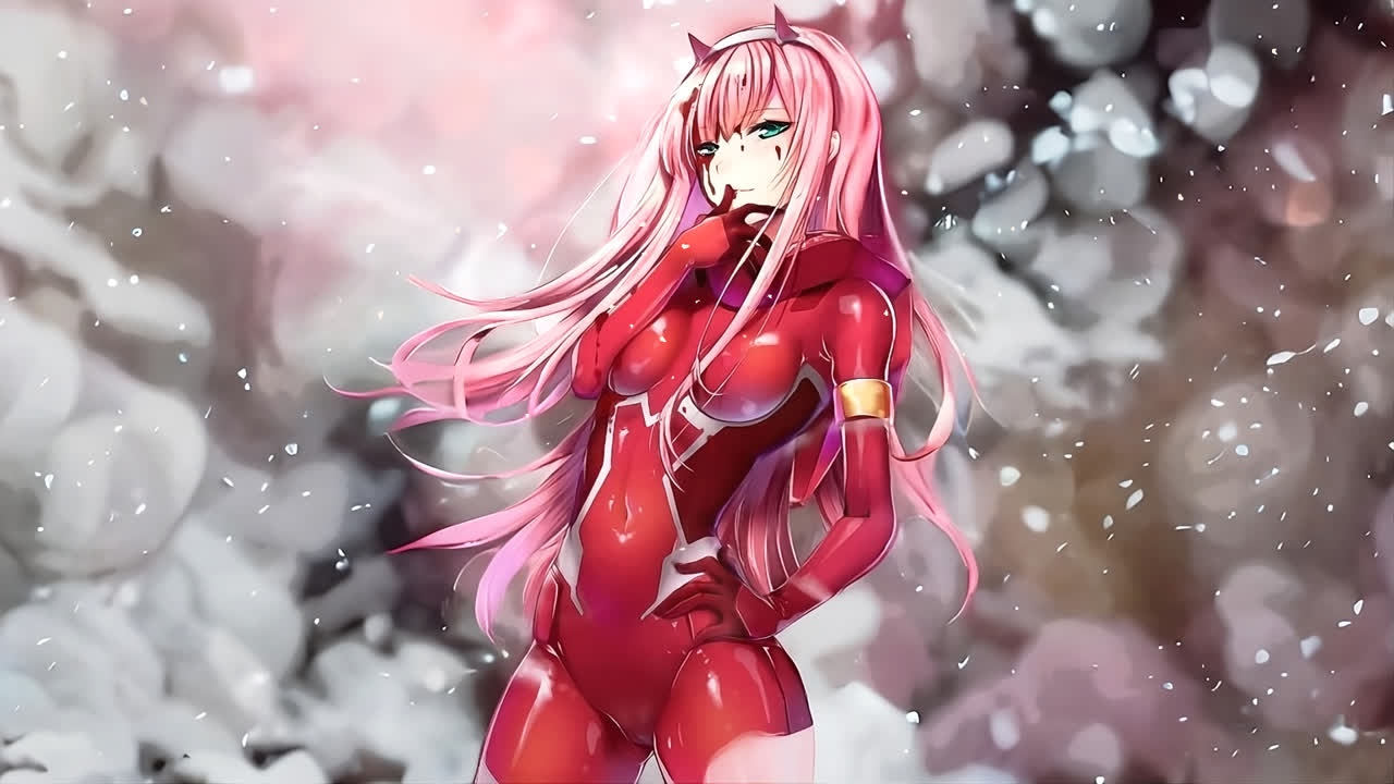 数字艺术 原画 zero two 02 Darling in the Franxx 动漫女孩 紧身衣
