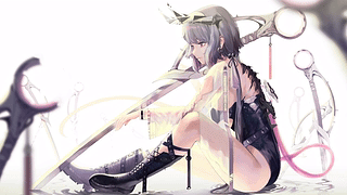 原创角色-角-紧身衣-透视服装-武器-靴子