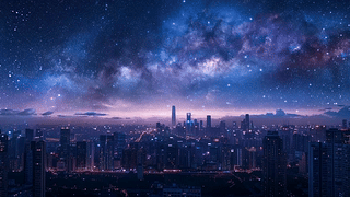 美丽的星空小镇