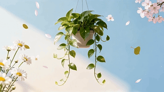 清新春日绿植花景