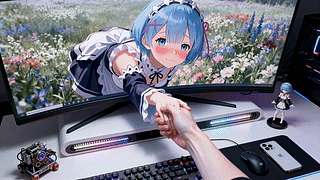 花田少女伸手互动
