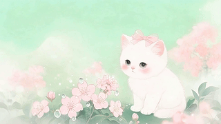 戴着蝴蝶结猫咪