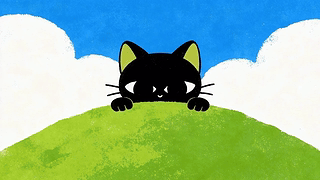 躲着小黑猫