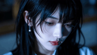 暗夜清冷氛围感少女