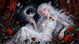 银发玫瑰梦幻少女