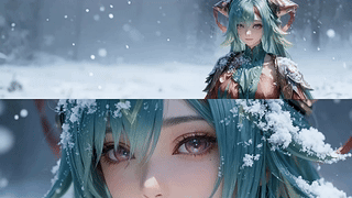 冬日青发少女