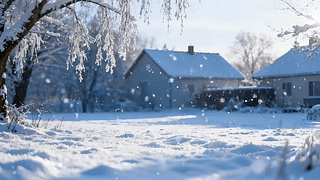 冬日乡村雪景
