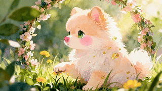 花丛中萌宠